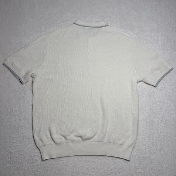 Collars And Co Mens Golf Sweater Polo Shirt White Size XXL Modal Cotton Preppy - Picture 5 of 8